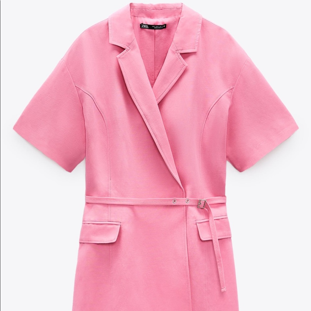 NWT - Zara Linen Blend Blazer Dress size Small